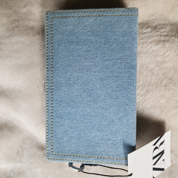 ZARA denim rectangular mini crossbody bag Denim light blue NWT! - Picture 6 of 14